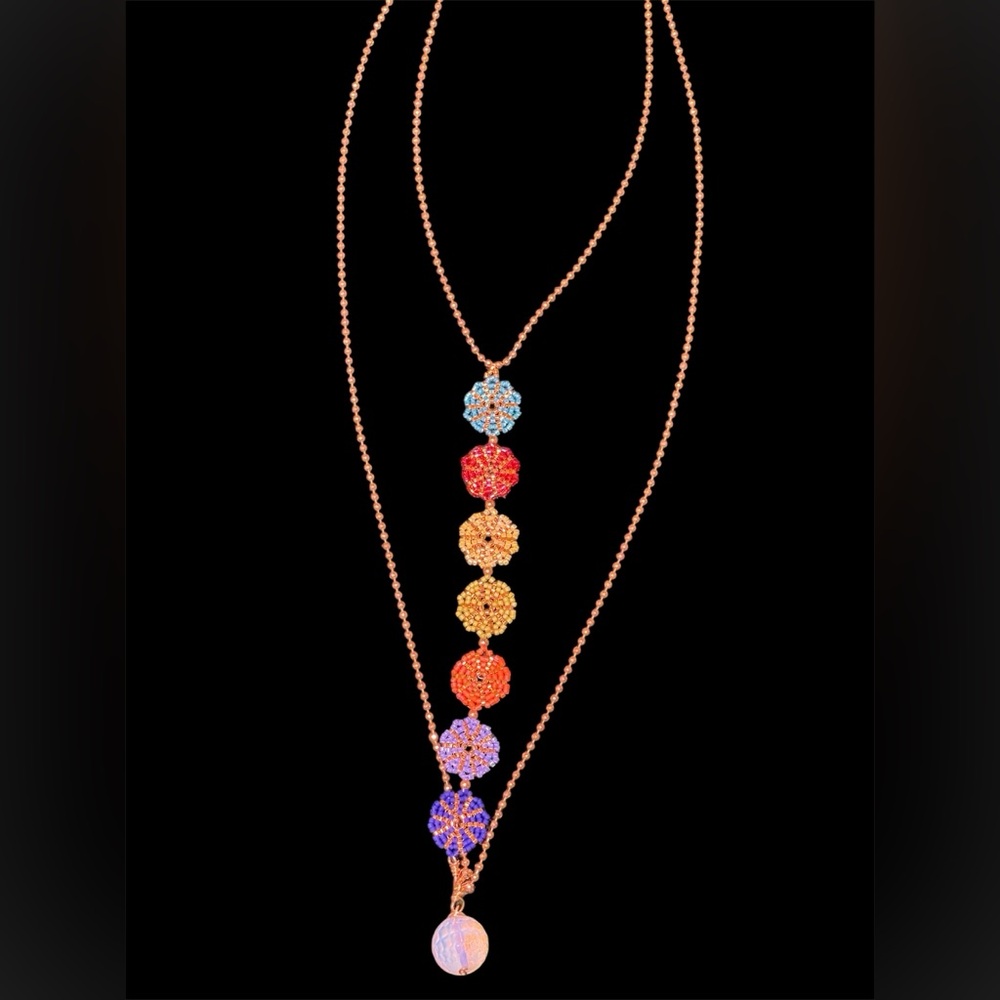 Multicolor Chakra Pendant Necklace